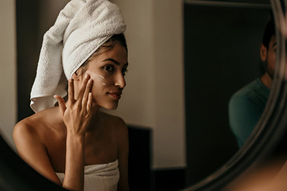 Woman-with-high-Self-Esteem-and-doing-Skin-Care