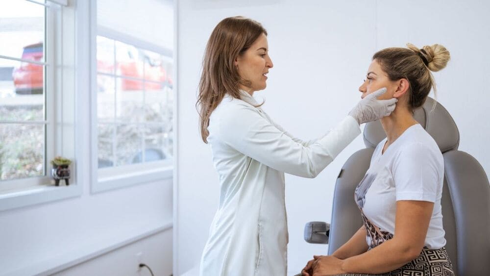 woman-having-an-appointment-with-a-dermatologist